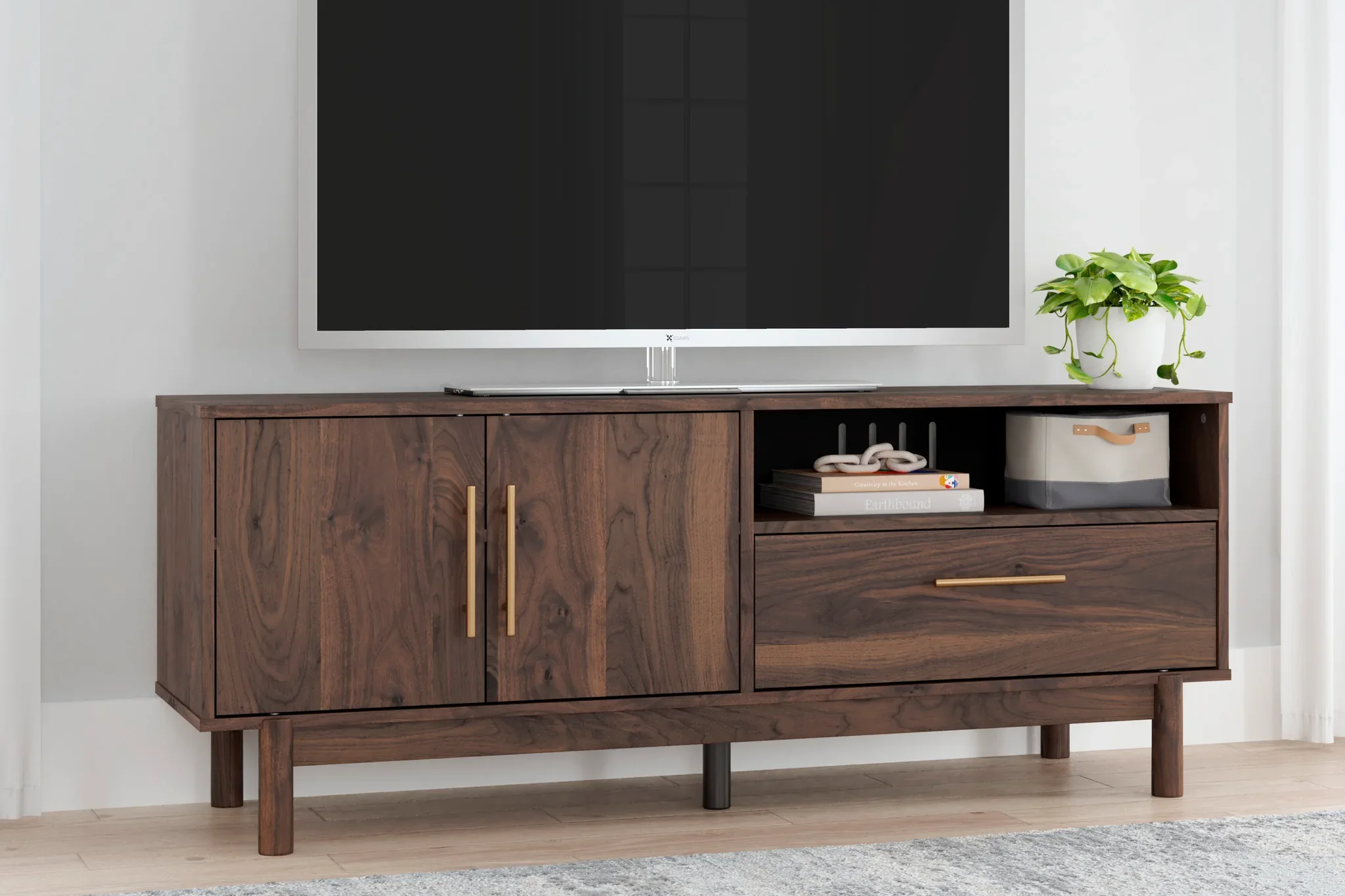 EW3660-168 Signature Design by Ashley Calverson TV Stand - Image 1
