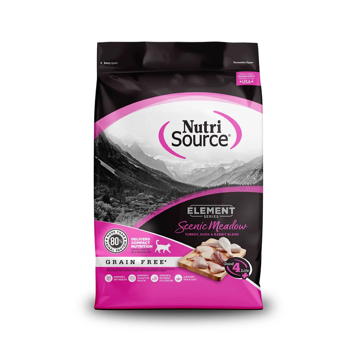 Nutrisource Element Scenic Meadow Turkey Duck & Rabbit Blend Dry Cat Food 4lb - Image 1