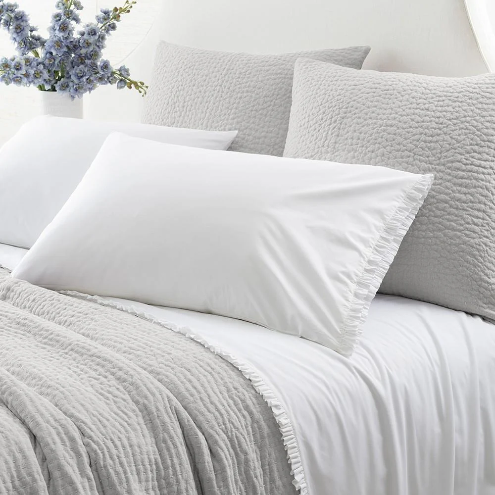 Mia White Ruffle Sheet Set
