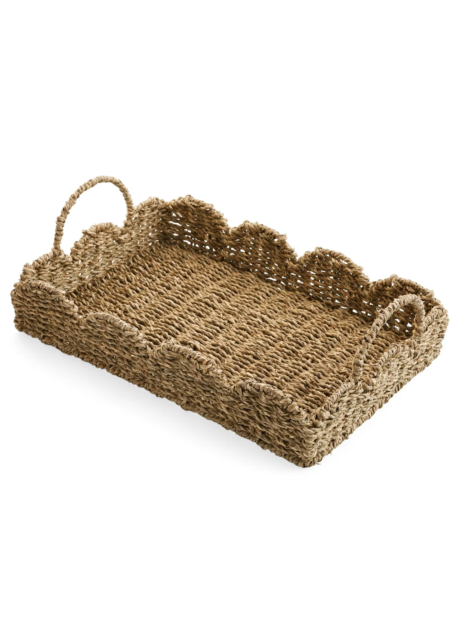 Scalloped Wicker Tray - Image 2