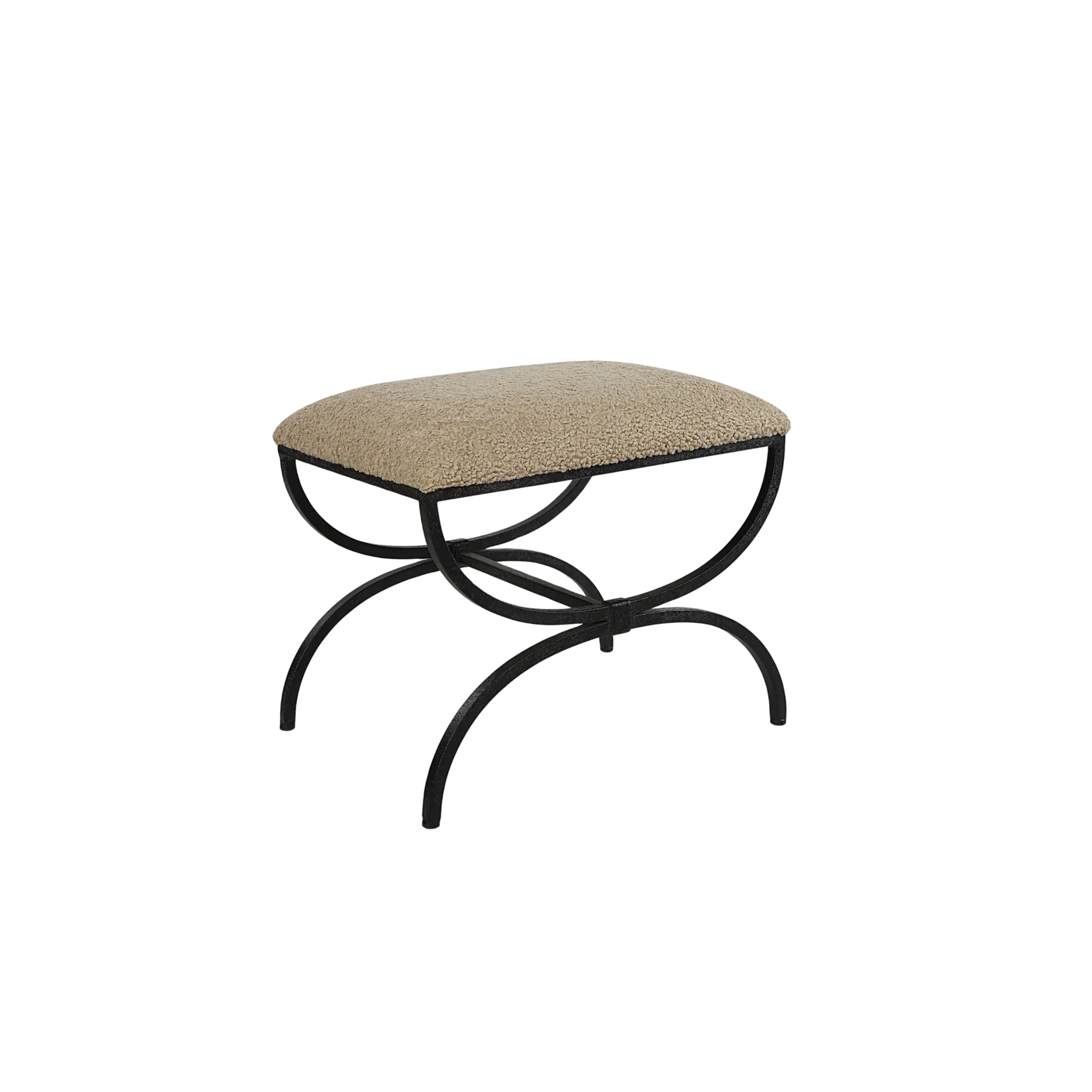 Shearling Ottoman - Image 1