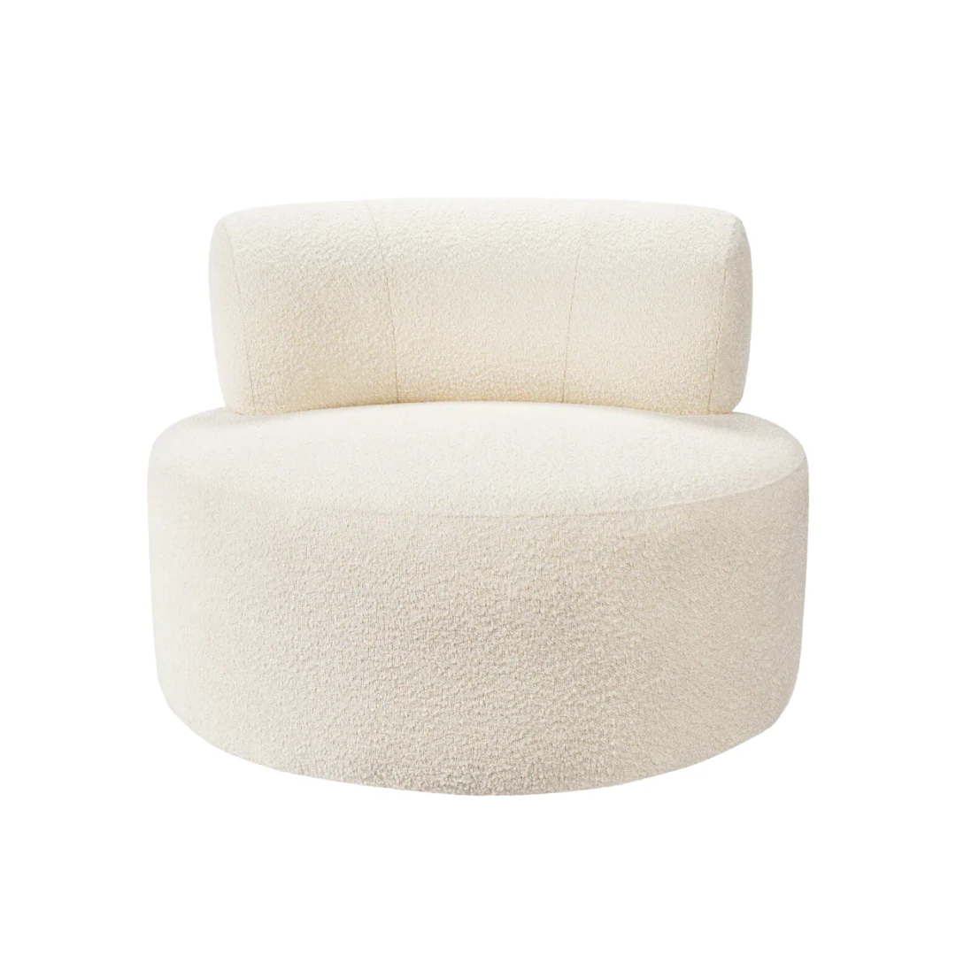 Mara Boucle Swivel Chair - Image 1