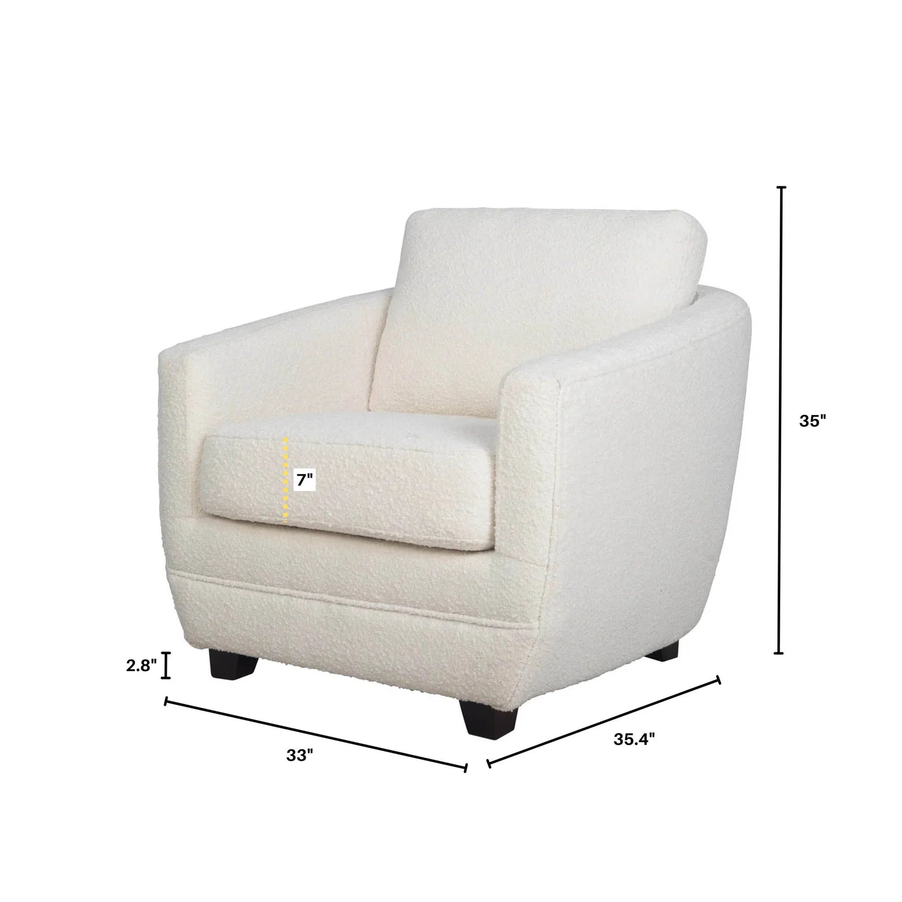 Bobby Boucle Chair - Image 2