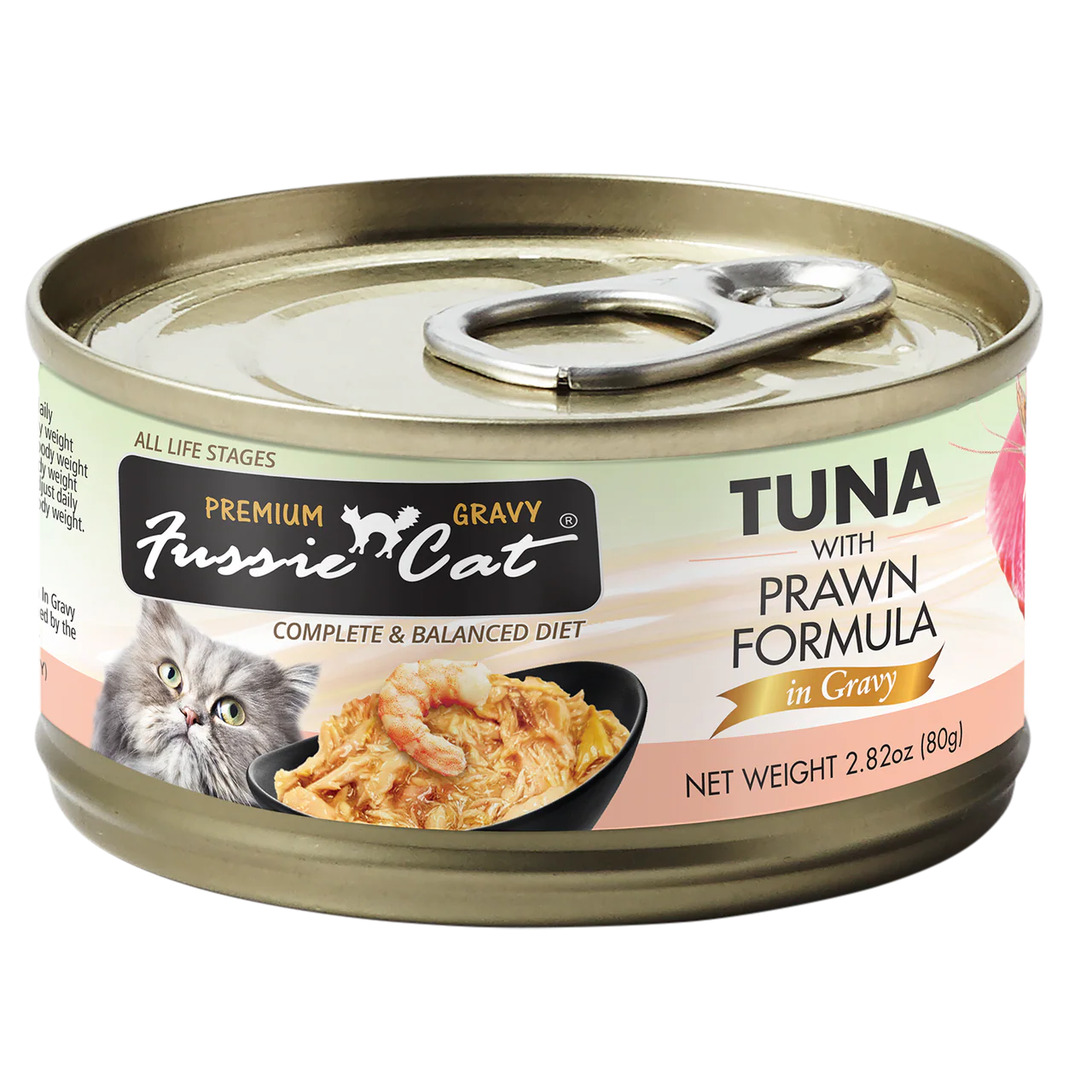 Fussie Cat Premium Tuna w/Prawns in Gravy 2.82oz - Image 1