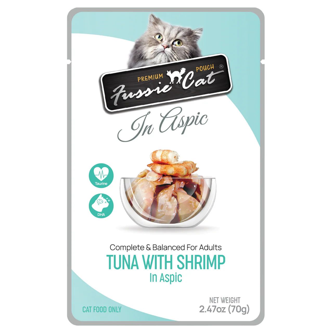 Fussie Cat Premium Tuna w/ Shrimp Aspic Pouch 2.47oz - Image 1
