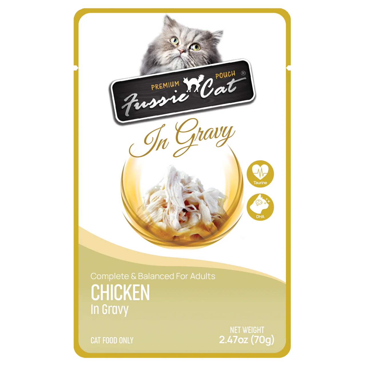 Fussie Cat Premium Chicken in Gravy Pouch 2.47oz - Image 1