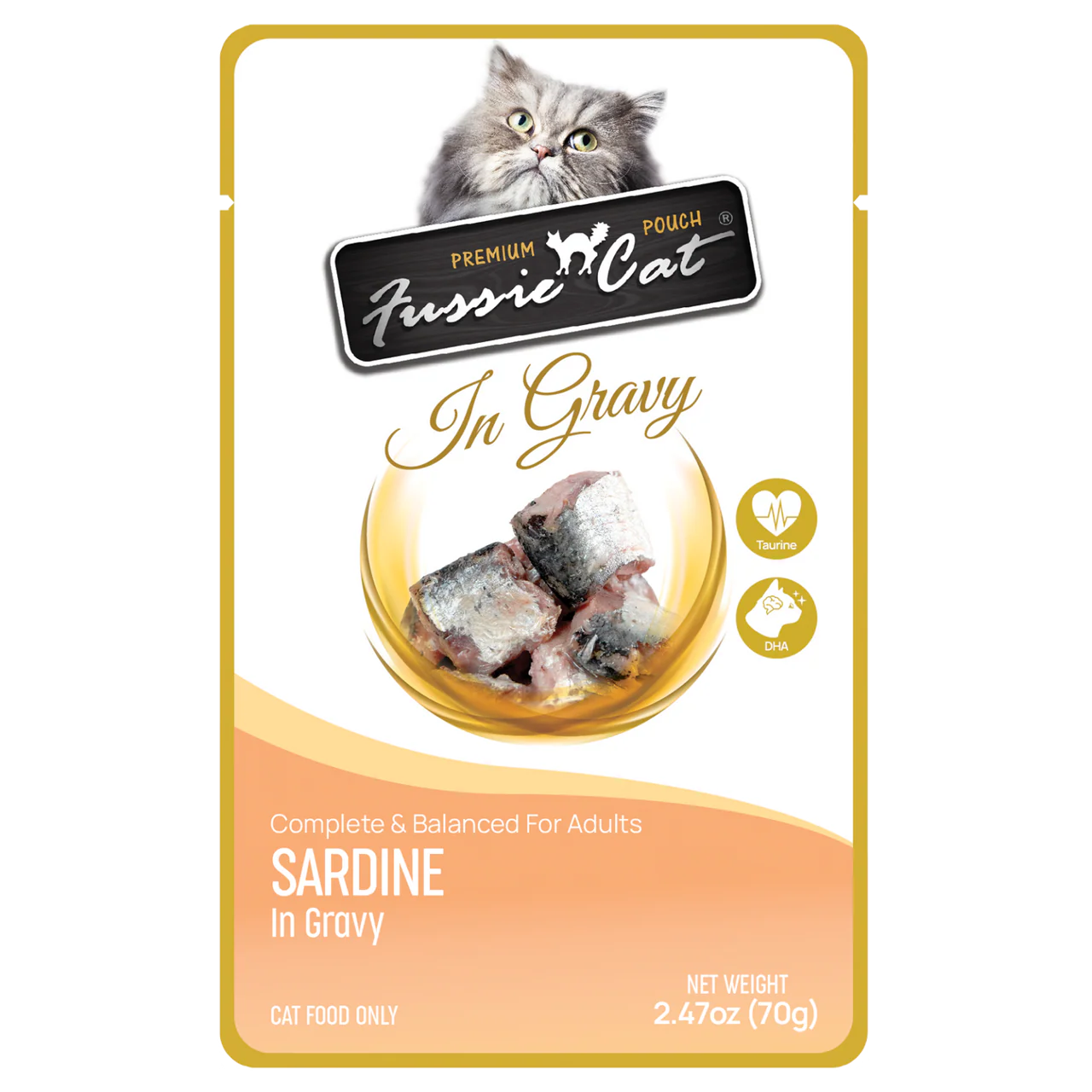 Fussie Cat Premium Sardine in Gravy Pouch 2.47oz - Image 1