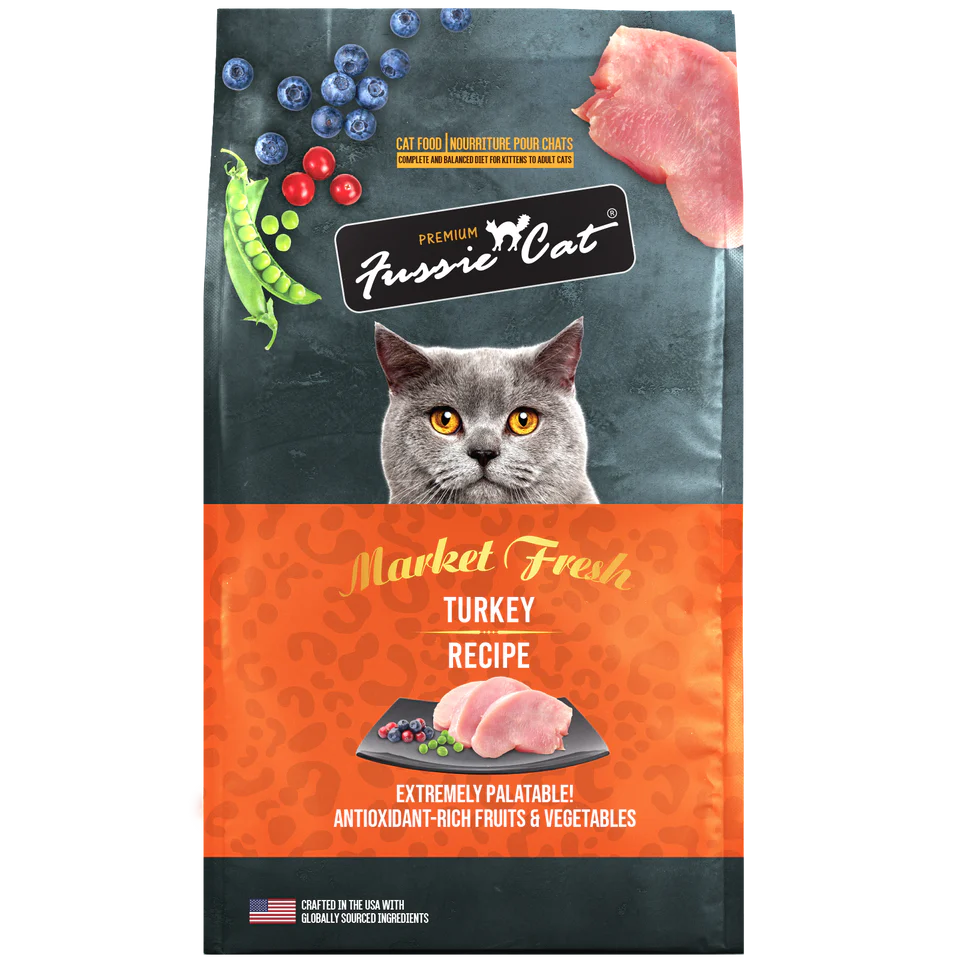Fussie Cat Market Fresh Grain Free Turkey Recipe Dry Cat Food 10lb - Image 1