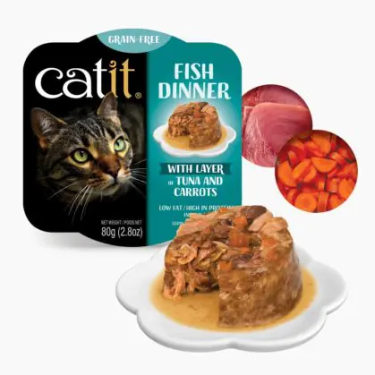 Catit Wet Cat food Tuna Dinner 2.8oz Tuna and Carrot - Image 1