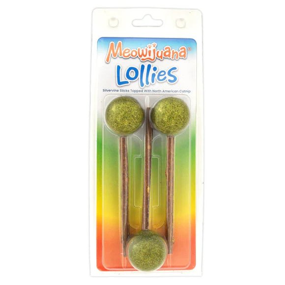 Meowijuana Lollies Silvervine Sticks with Catnip for Cats 3ct - Image 1