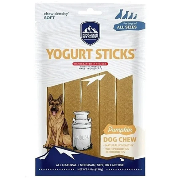 Himalayan Grain Free Dog Treat 4.8oz Yogurt Sticks Pumpkin - Image 1