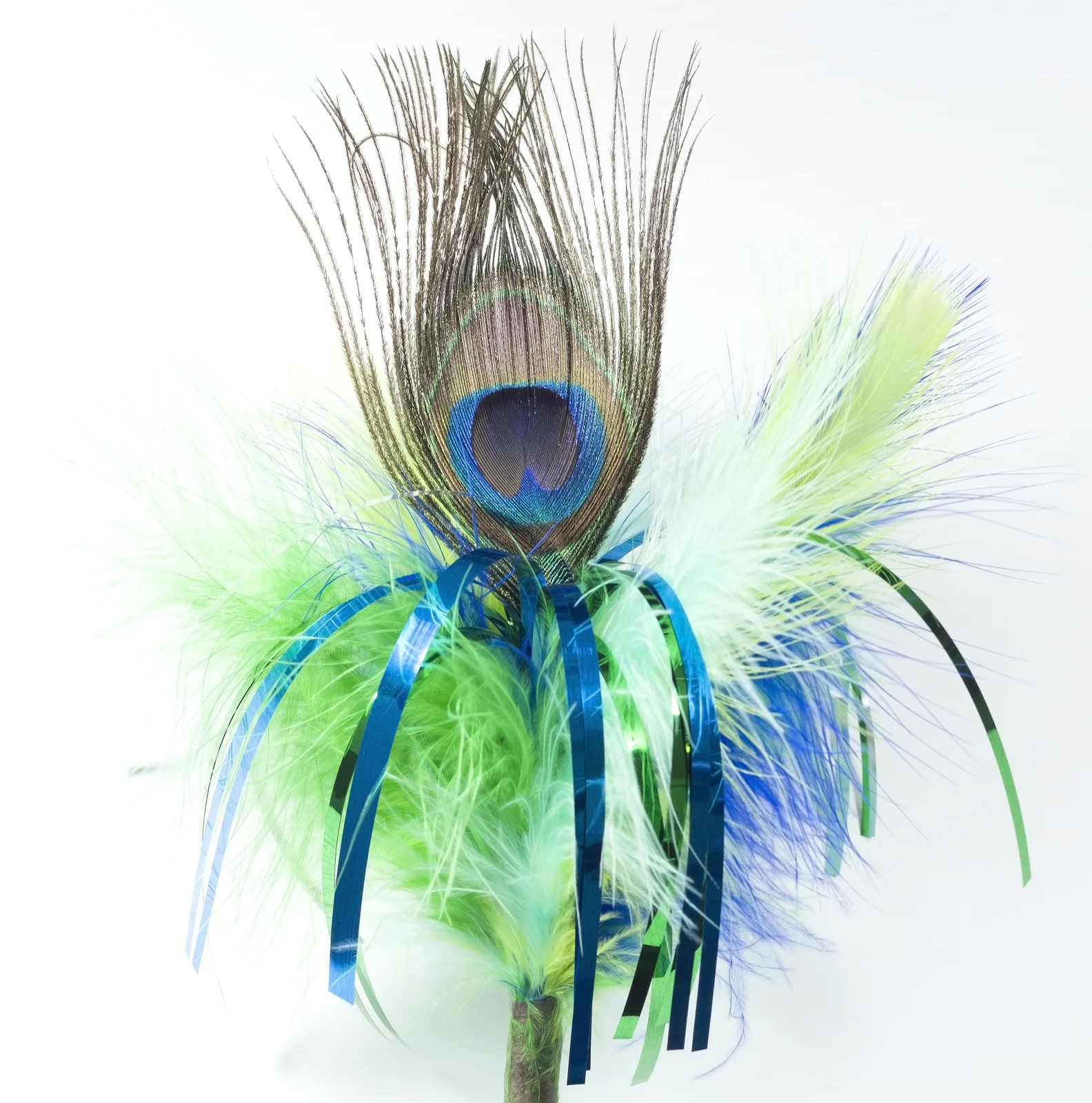 Go Cat Peacock Sparkler Cat Toy Wand 18" - Image 1