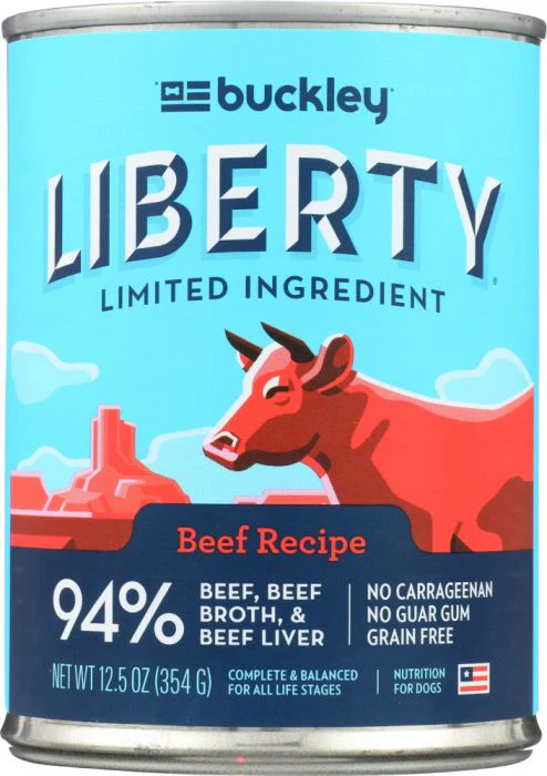 Bixbi Liberty Canned Dog food 12.5oz Beef - Image 1
