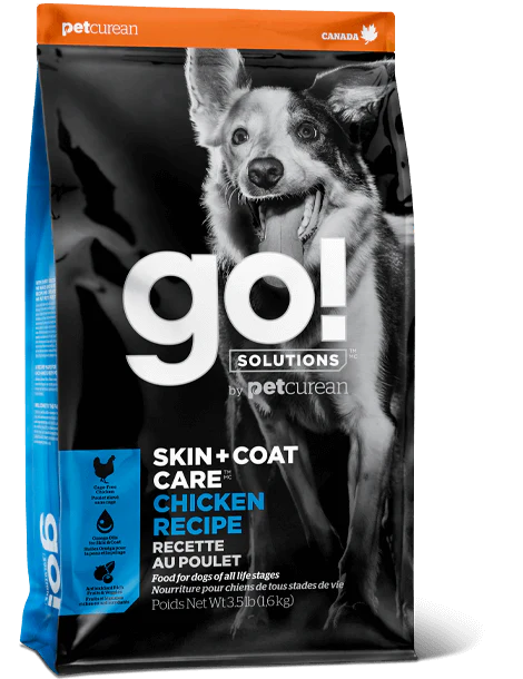 Petcurean Go Dry Dog Food Skin and Coat 22lb Chicken - Image 1
