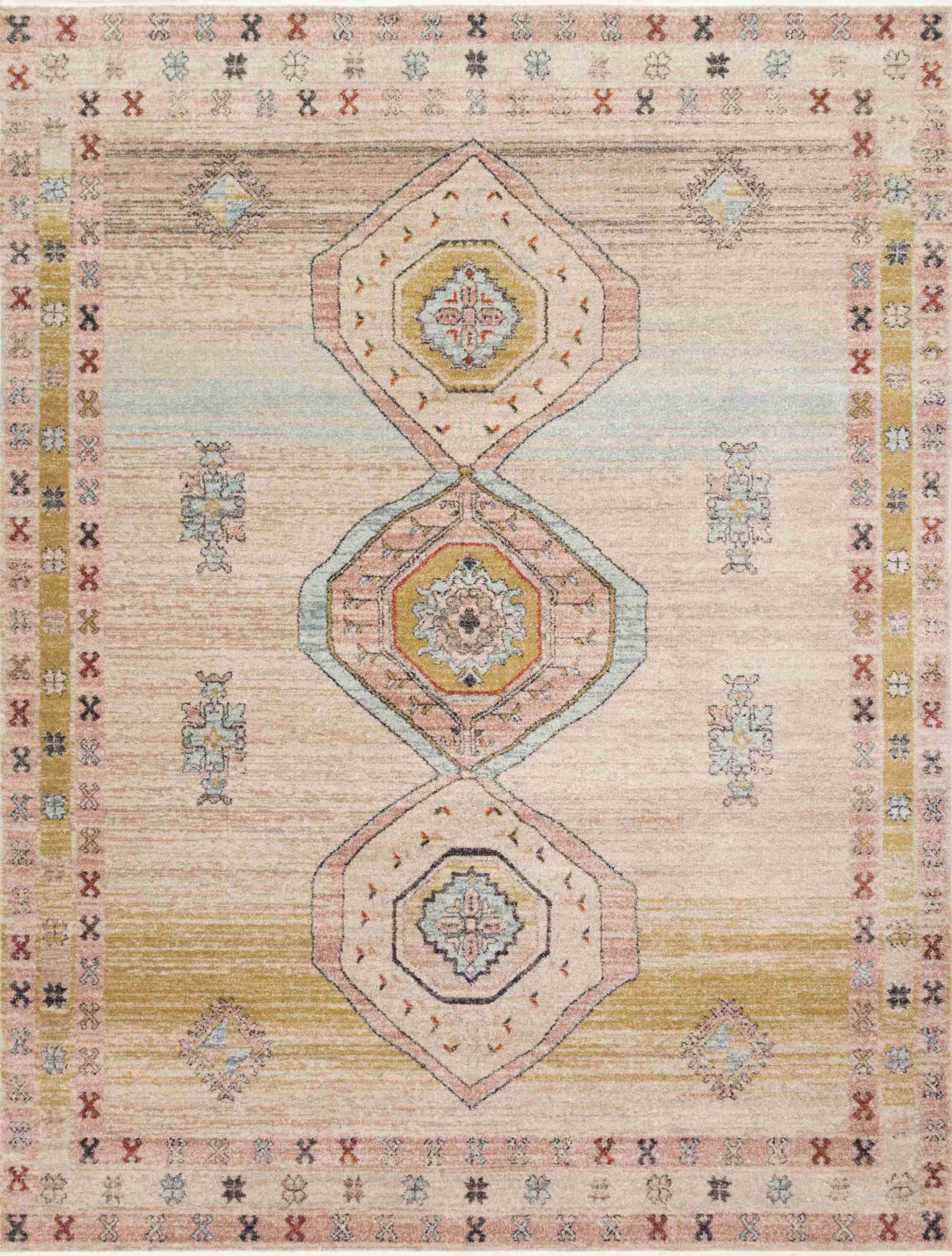 Magnolia Home by Joanna Gaines x Loloi Graham Antique Ivory / Multi Rug - Image 1
