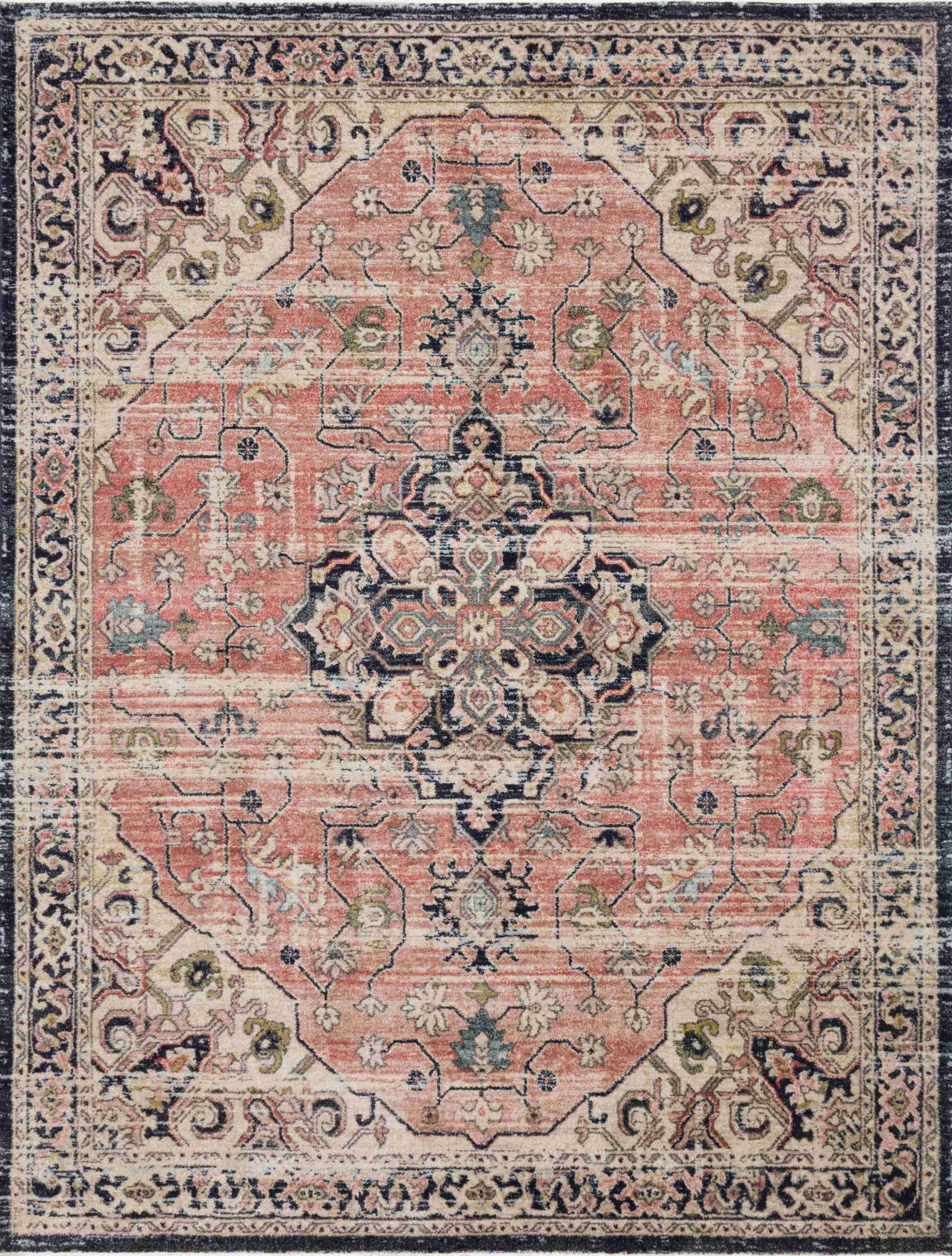 Magnolia Home by Joanna Gaines x Loloi Graham Coral / Navy Rug