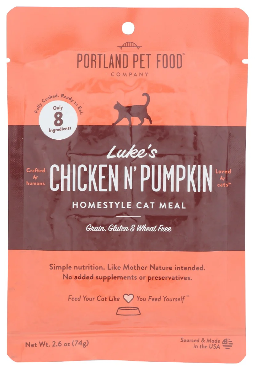 Portland Pet 2.6 oz Chicken Pumpkin Cat Meal - Image 1