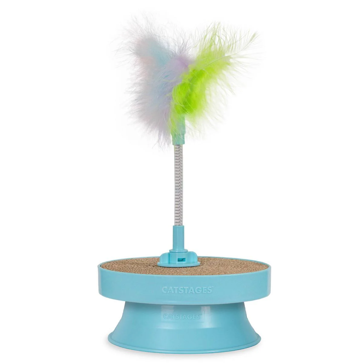 Catstages 2-in-1 Track Topper Scratch and Bat Cat Post Toy - Image 1
