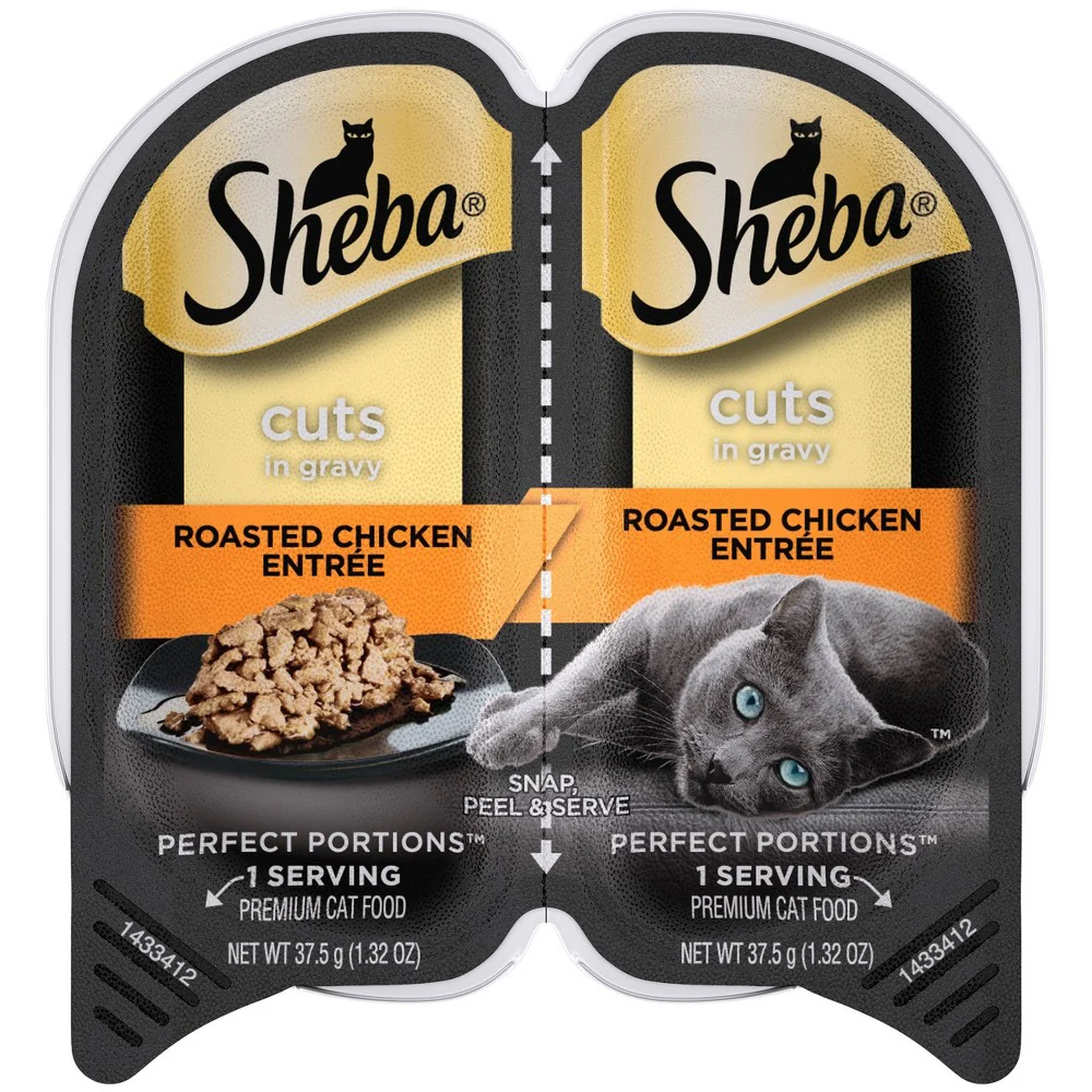SHEBA Wet Cat Food Cuts in Gravy Roasted Chicken Entree - Image 1