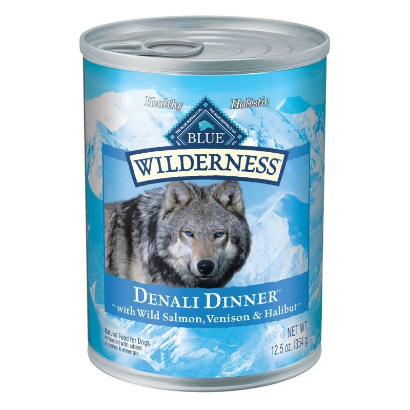 Blue Buffalo Wilderness Grain Free Wet Dog Food Denali Dinner 12.5oz - Image 1