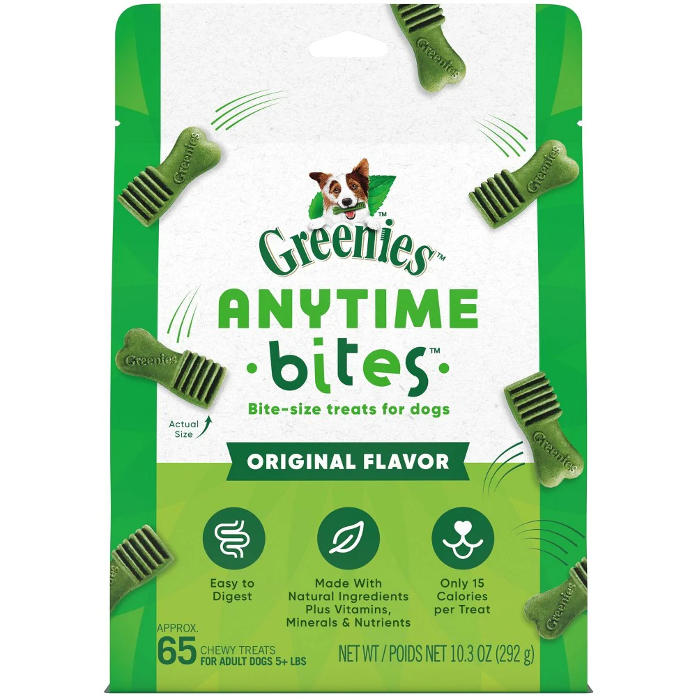 Greenies Anytime Bites Original Chicken Flavor Dental Dog Treats - 10.3oz - Image 1