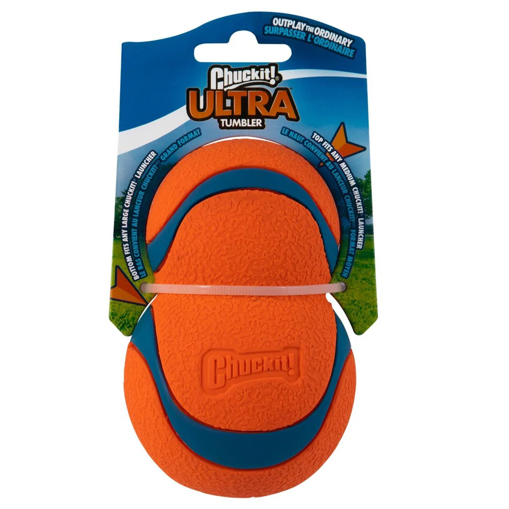 Chuckit! Ultra Tumbler Dog Toy - Orange & Blue - Image 1