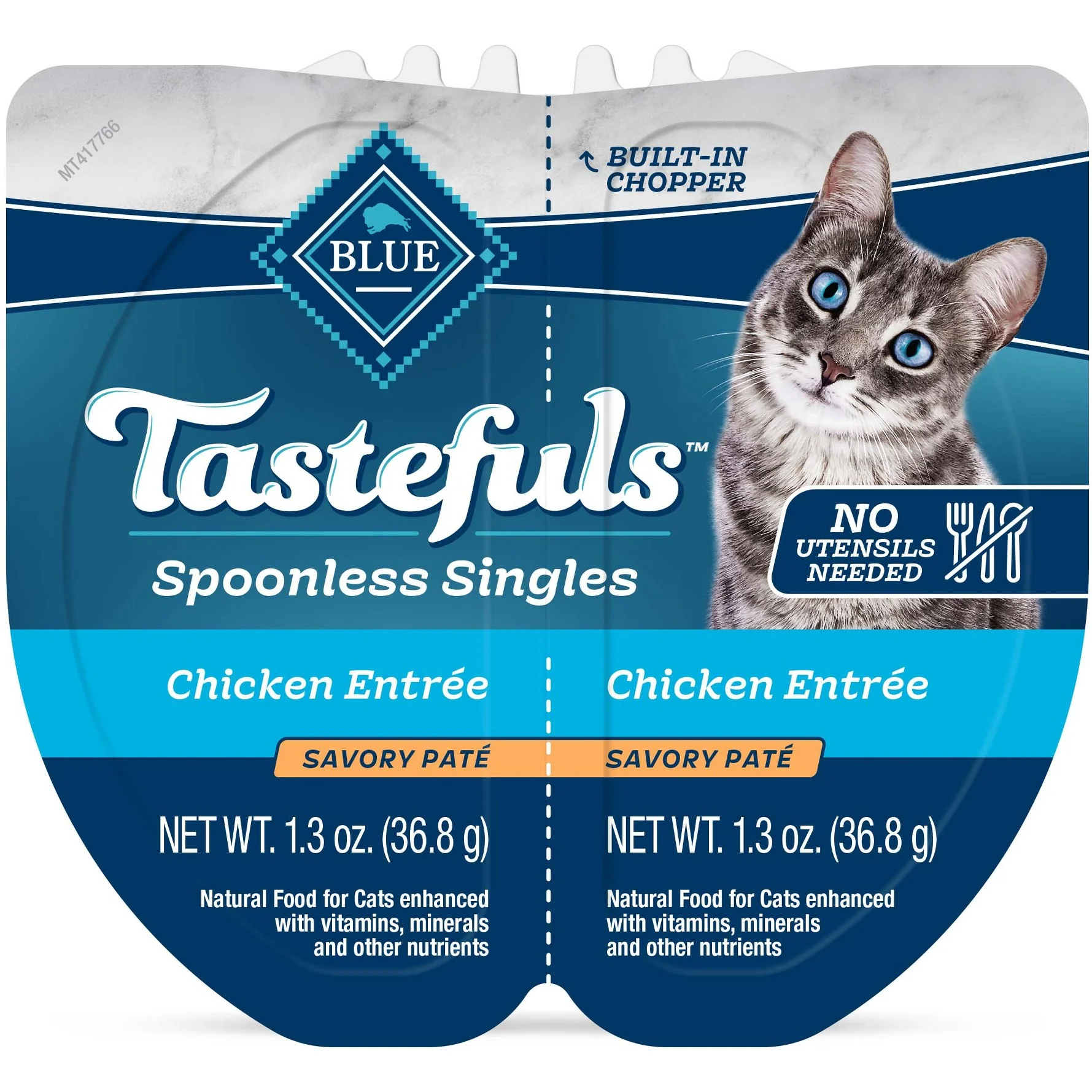 Blue Buffalo Tastefuls Singles Chicken Entree Pate Adult Dry Cat Food 2.6oz - Image 1