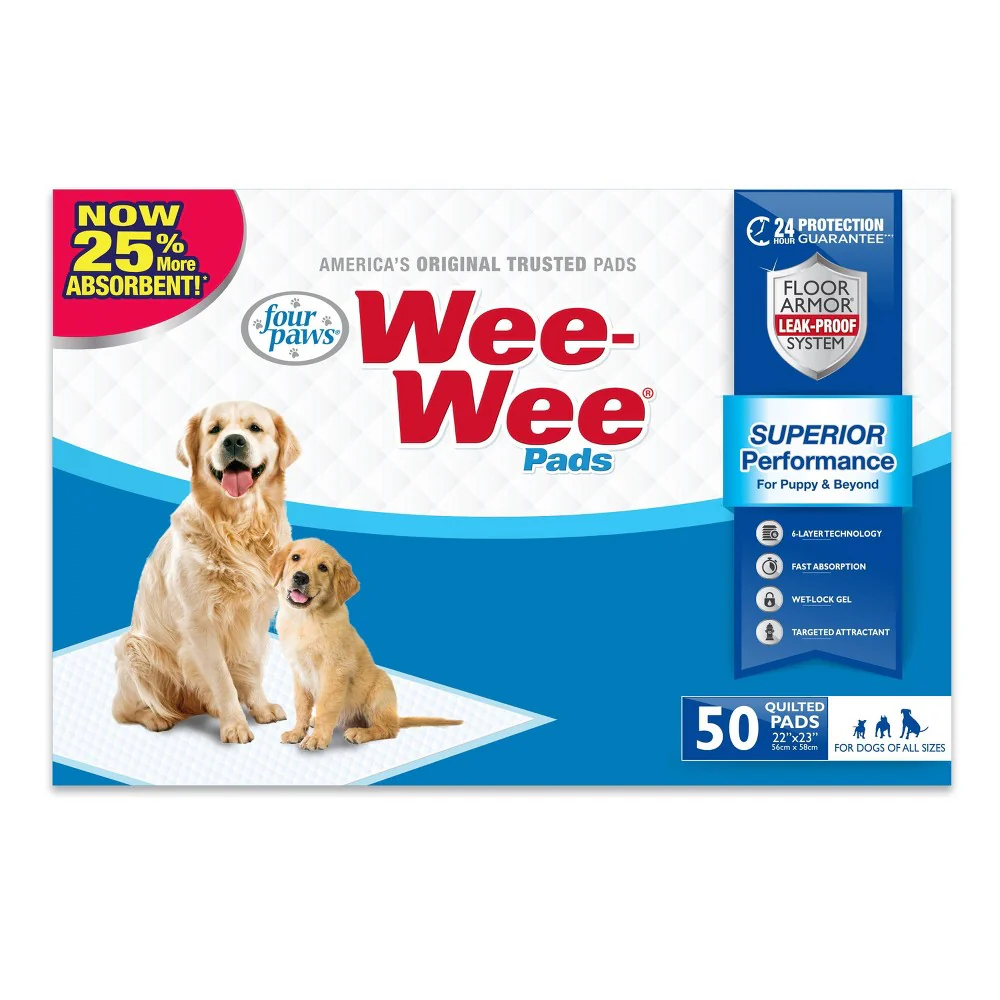 Four Paws Wee-Wee Dog Training Pads  22 in x 23 in  50 Count - Image 1