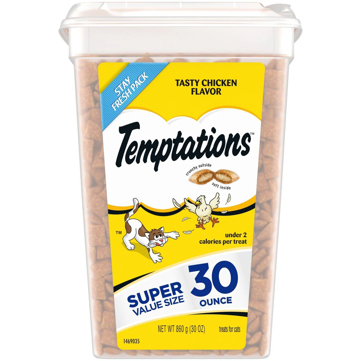 Temptations Tasty Chicken Crunchy Cat Treats Chicken 30oz - Image 1