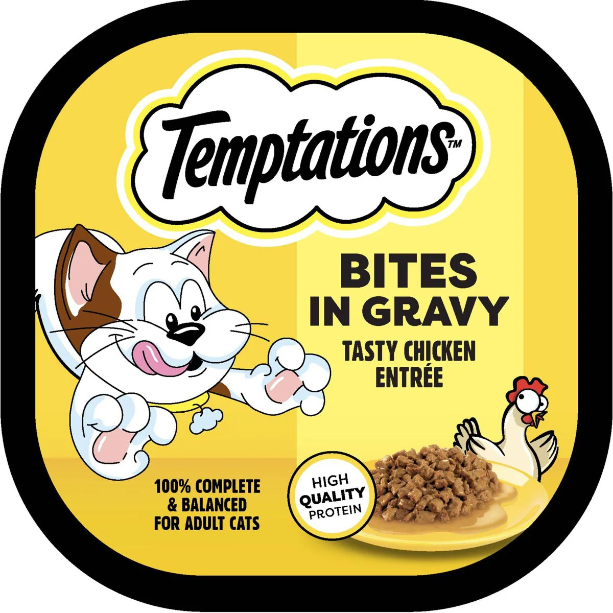 Temptations Bites in Gravy Chicken Flavor Wet Cat Food - 3.5oz - Image 1