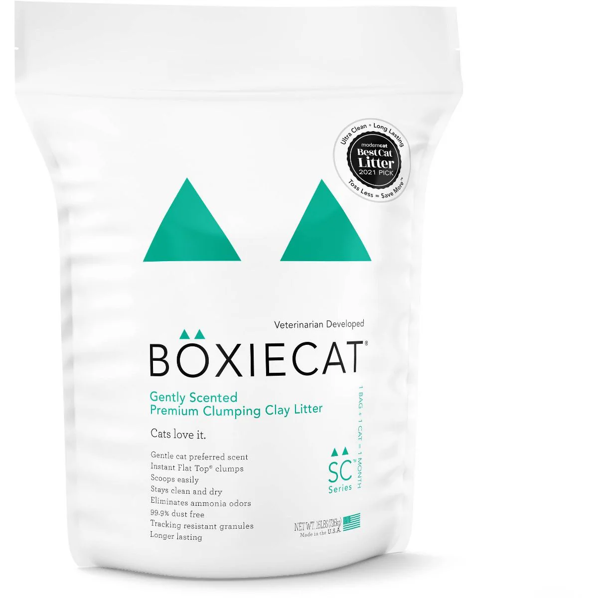 Boxiecat Gently Scented Clumping Clay Cat Litter 16lb - Image 1