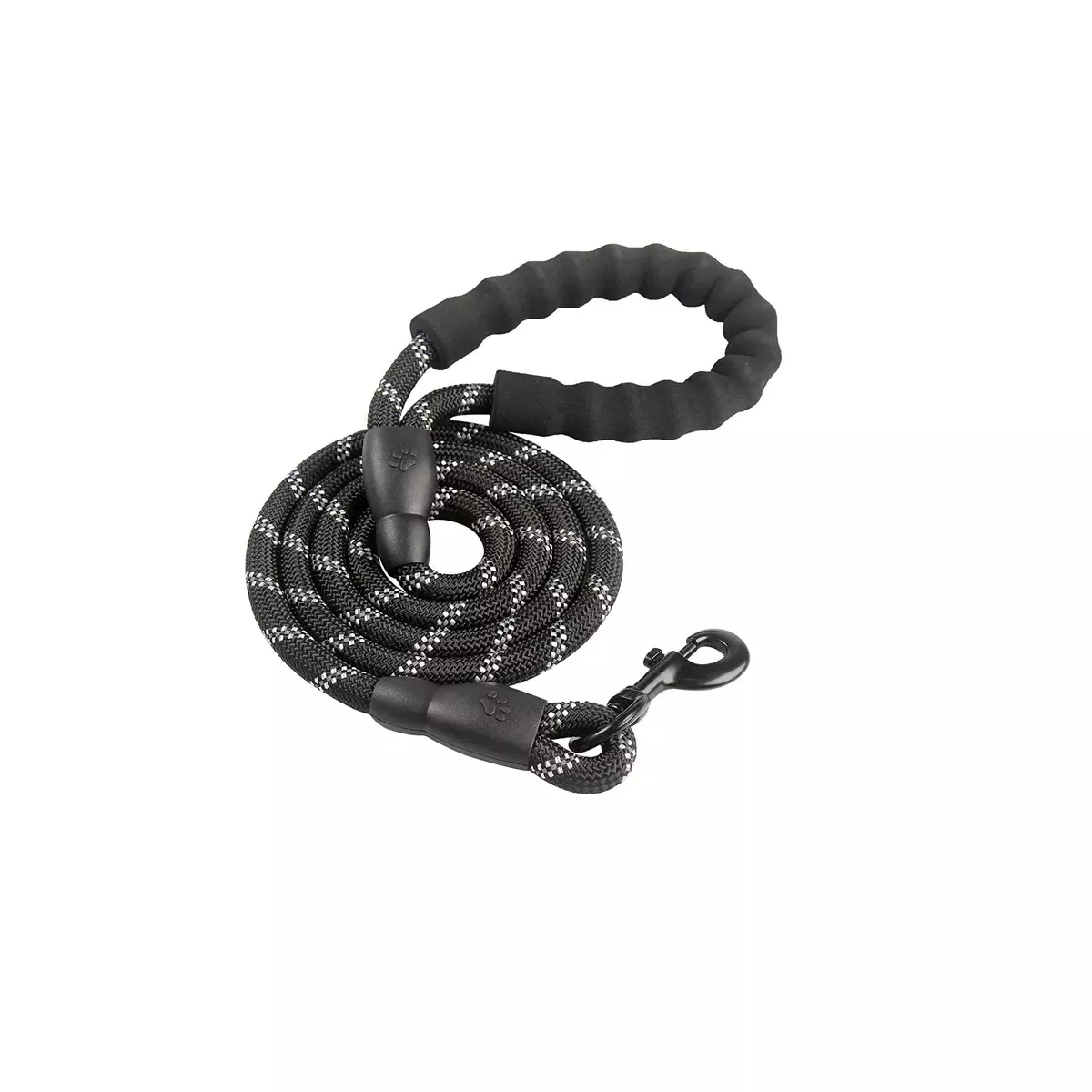 Doggy Tales Braided Rope Leash Black 5fi - Image 1
