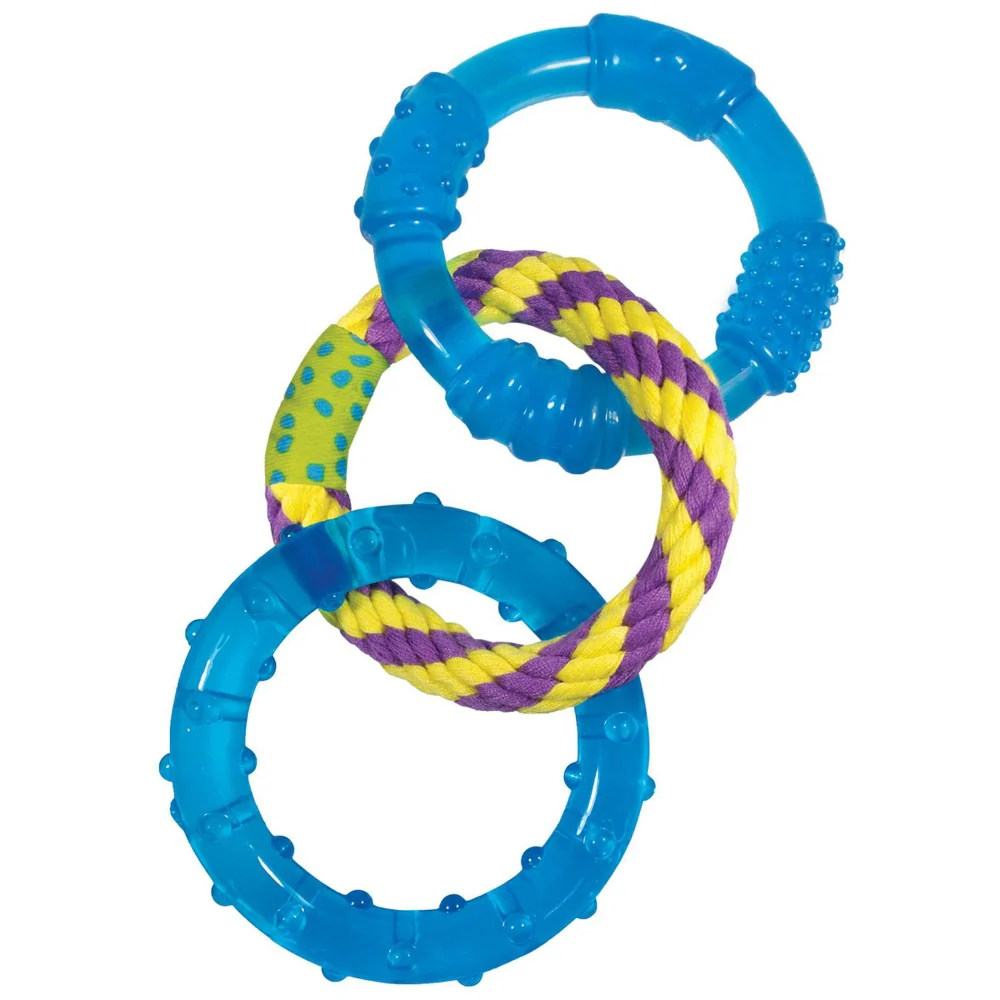 Petstages Orka Dental Links Dog Chew Toy  Blue - Image 1