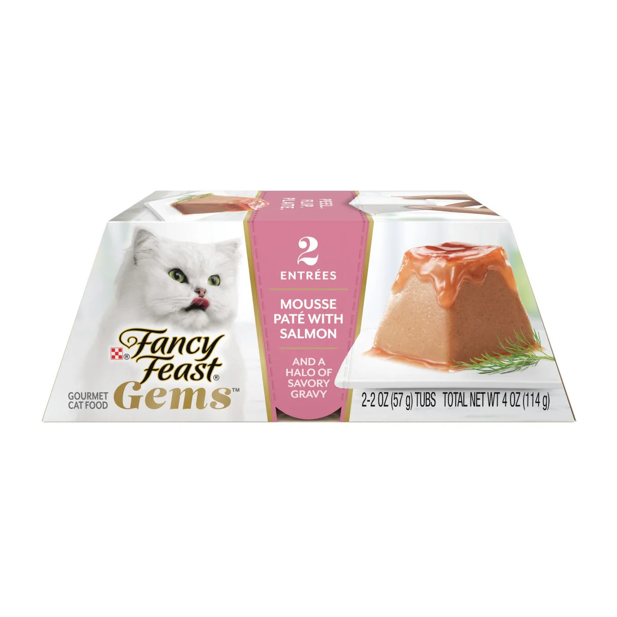 Fancy Feast Gems Seafood, Fish, Salmon Flavor Adult Wet Cat Food - 2oz 2pk - Image 1