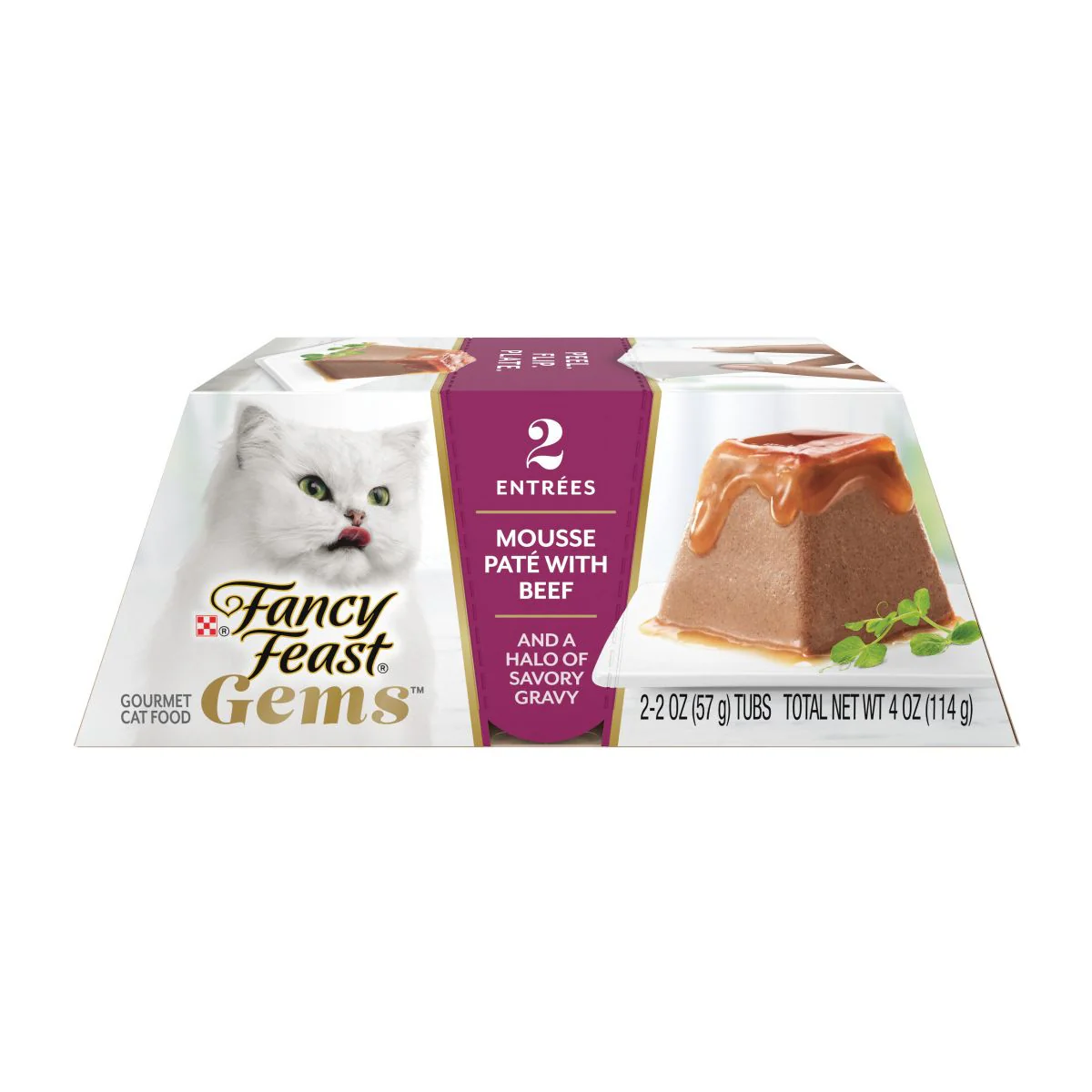 Fancy Feast Gems Beef Flavor Adult Wet Cat Food - 2oz 2pk - Image 1