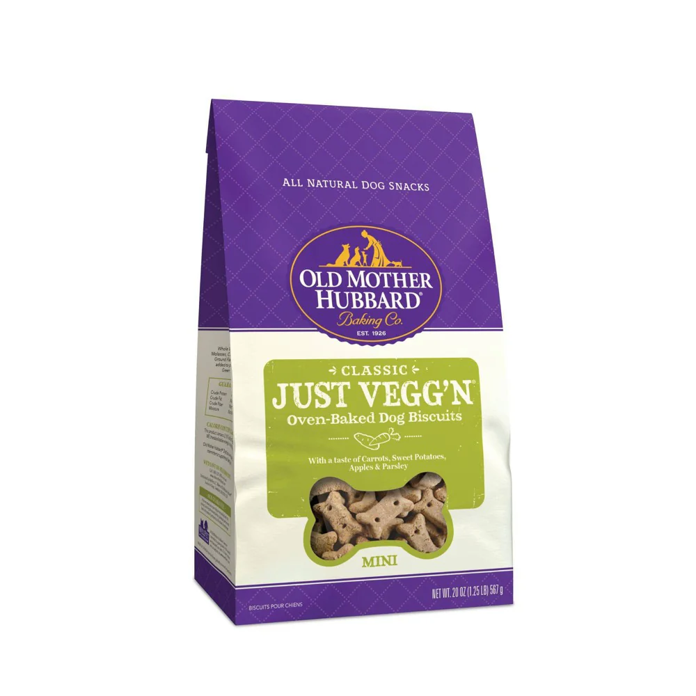 Old Mother Hubbard Classic Crunchy Natural Dog Treats  Just Vegg N Mini Biscuits  20-Ounce Bag - Image 1
