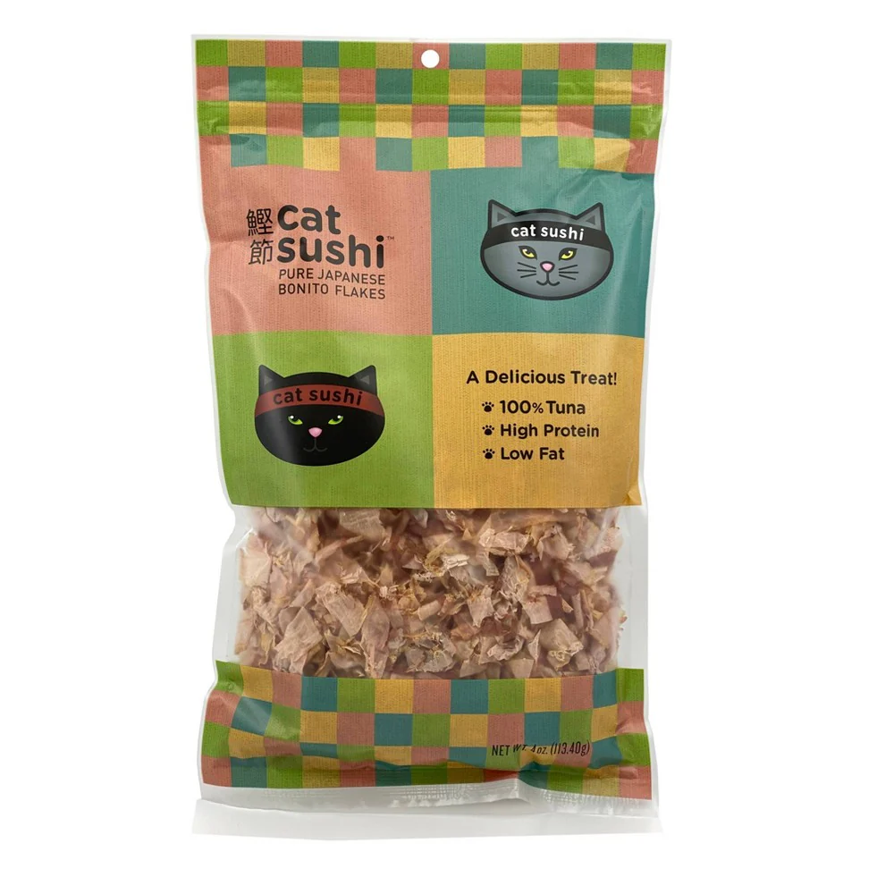 Presidio Cat Sushi Classic Cut Flakes Tuna Cat Treats 4oz - Image 1
