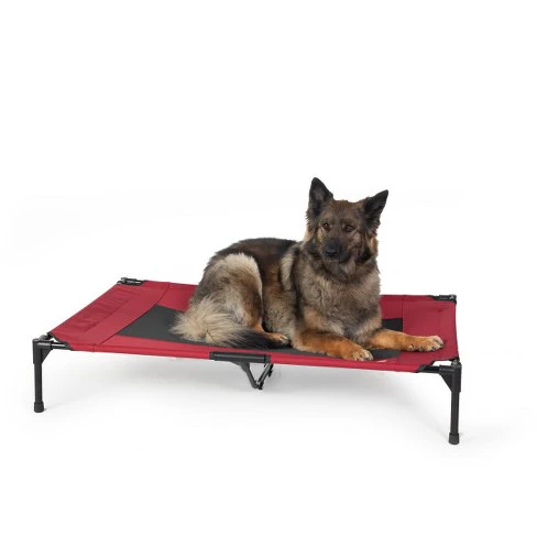 K&H Pet Products Original Pet Cot Elevated Pet Bed Extra Large Red 32  x 50  x 9 - Image 1