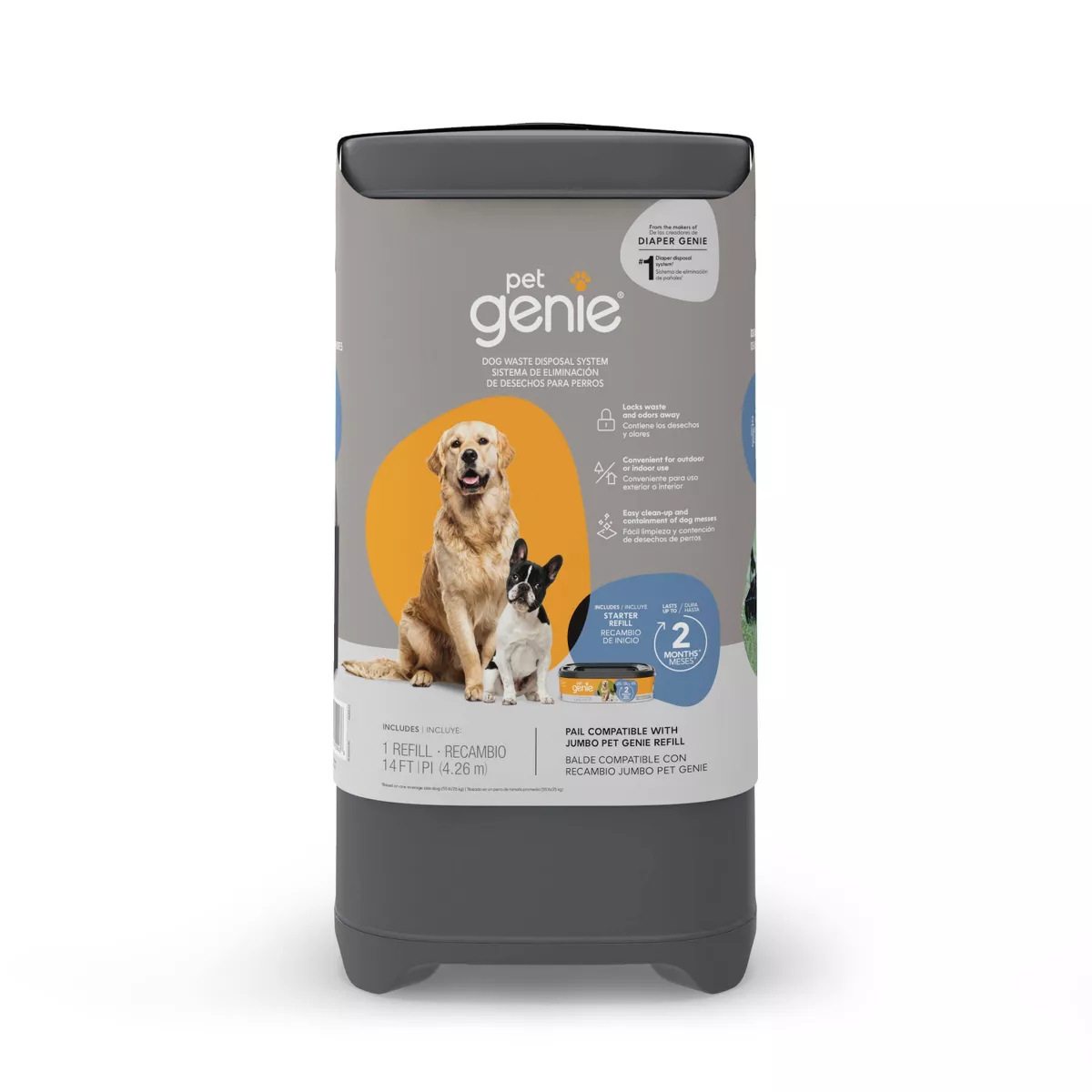 Litter Genie Pet Genie Pail System Grey - Image 1