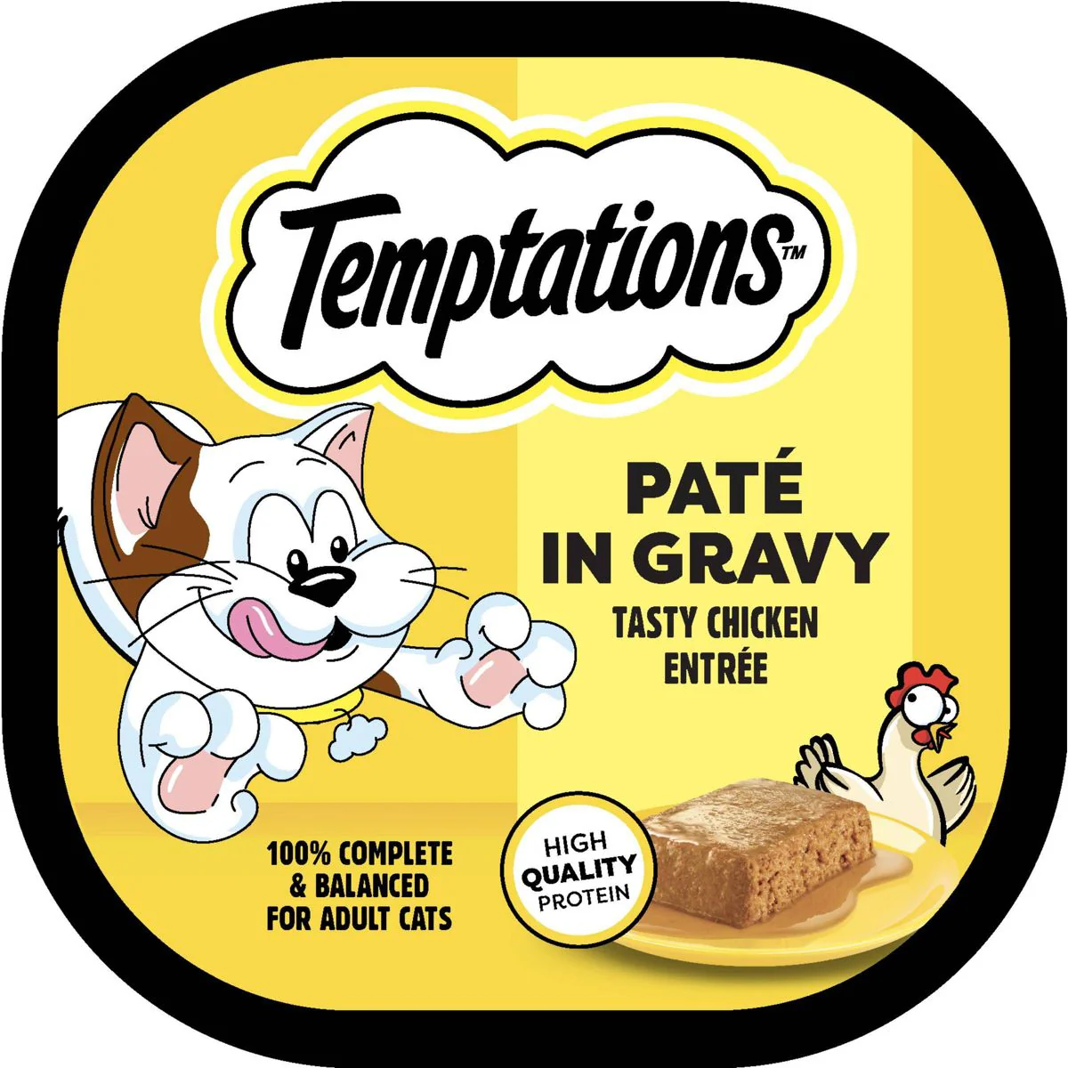 Temptations Pate in Gravy Chicken Flavor Wet Cat Food - 3.5oz - Image 1