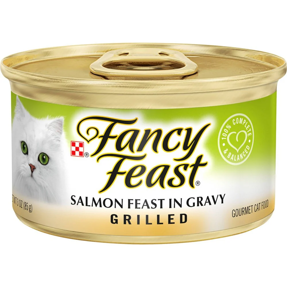 Fancy Feast Grilled Gravy Wet Cat Food  Salmon Feast  3 oz. Can - Image 1