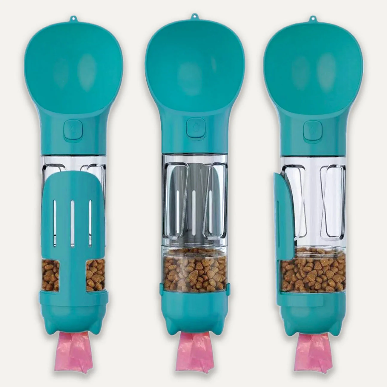 Goo-eez 4-in-1 Pet Water Bottle, Treats, Scooper and Bag - Image 1