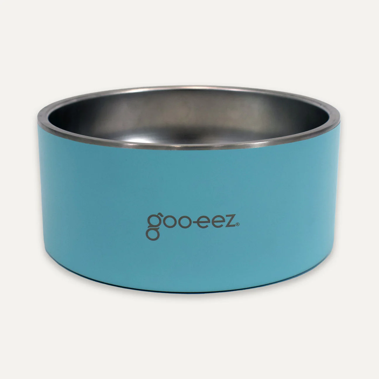 Goo-eez CoolTek Double-Walled Metal Blue Dog Bowl 8in - Image 1