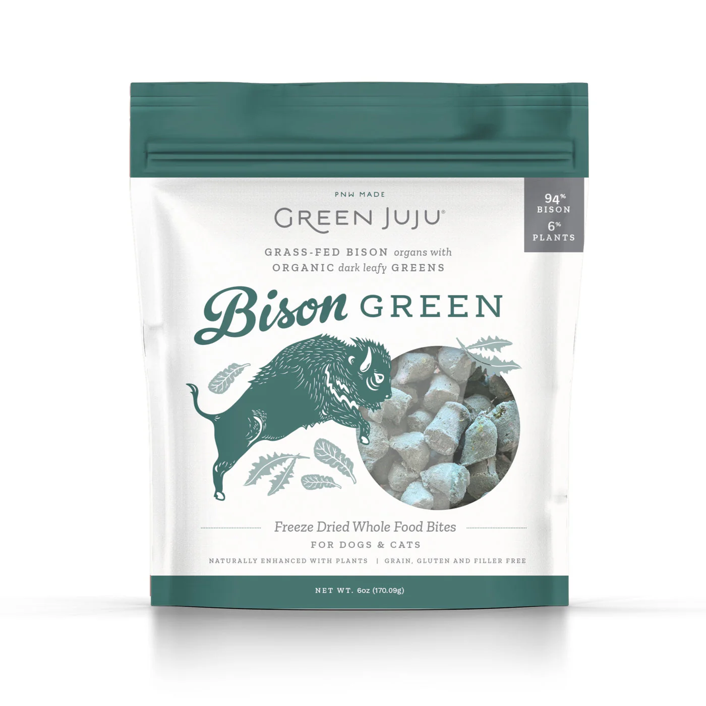Green Juju Bison Green Whole Food Bites 2.5oz - Image 1