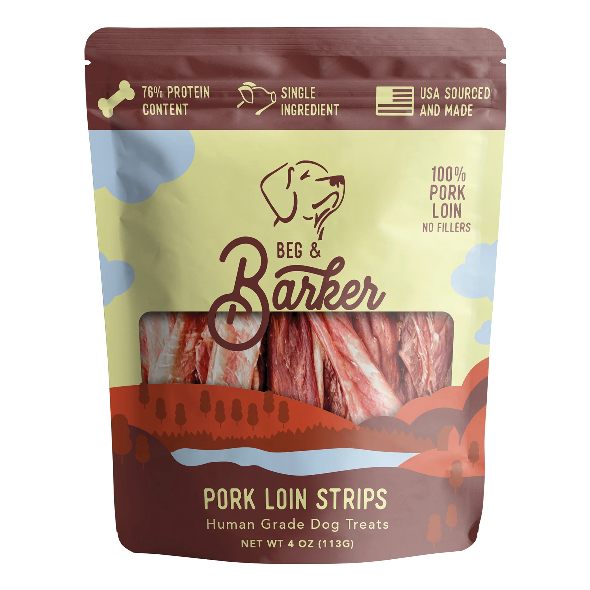Beg Barker Freeze Dried Strips 4oz Pork - Image 1