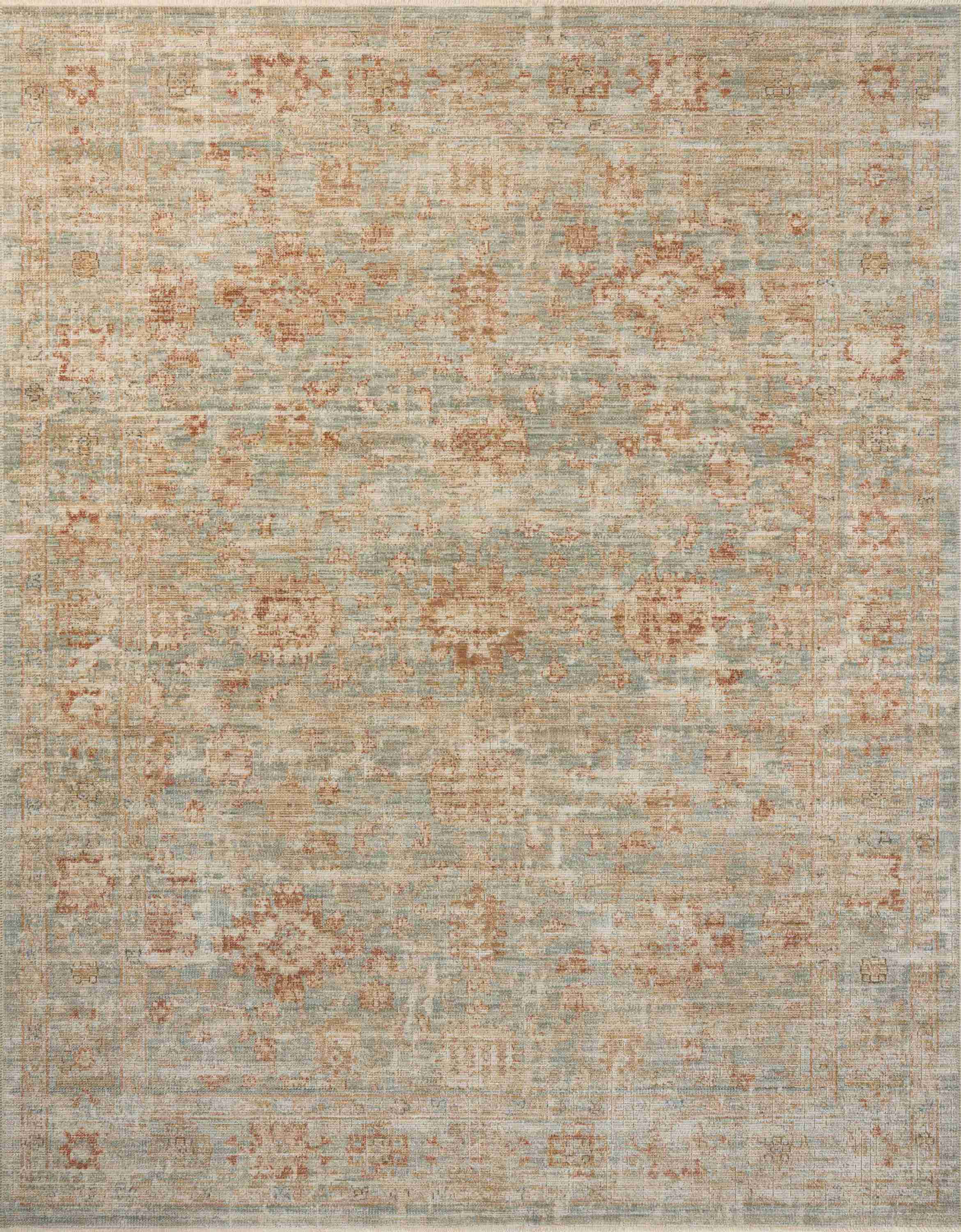 Heritage Aqua / Terracotta Rug - Image 1
