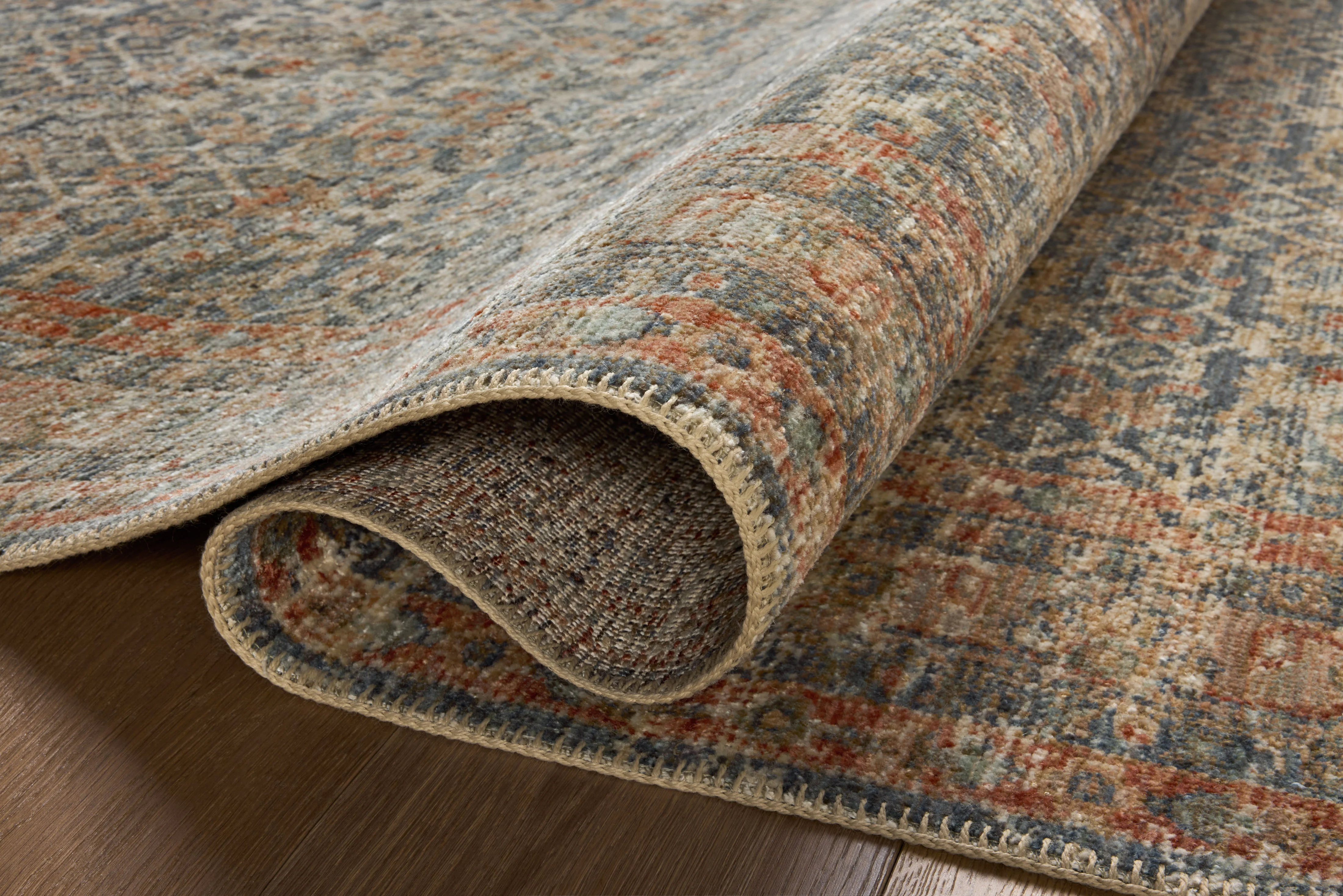 Heritage Blue / Rust Rug - Image 3