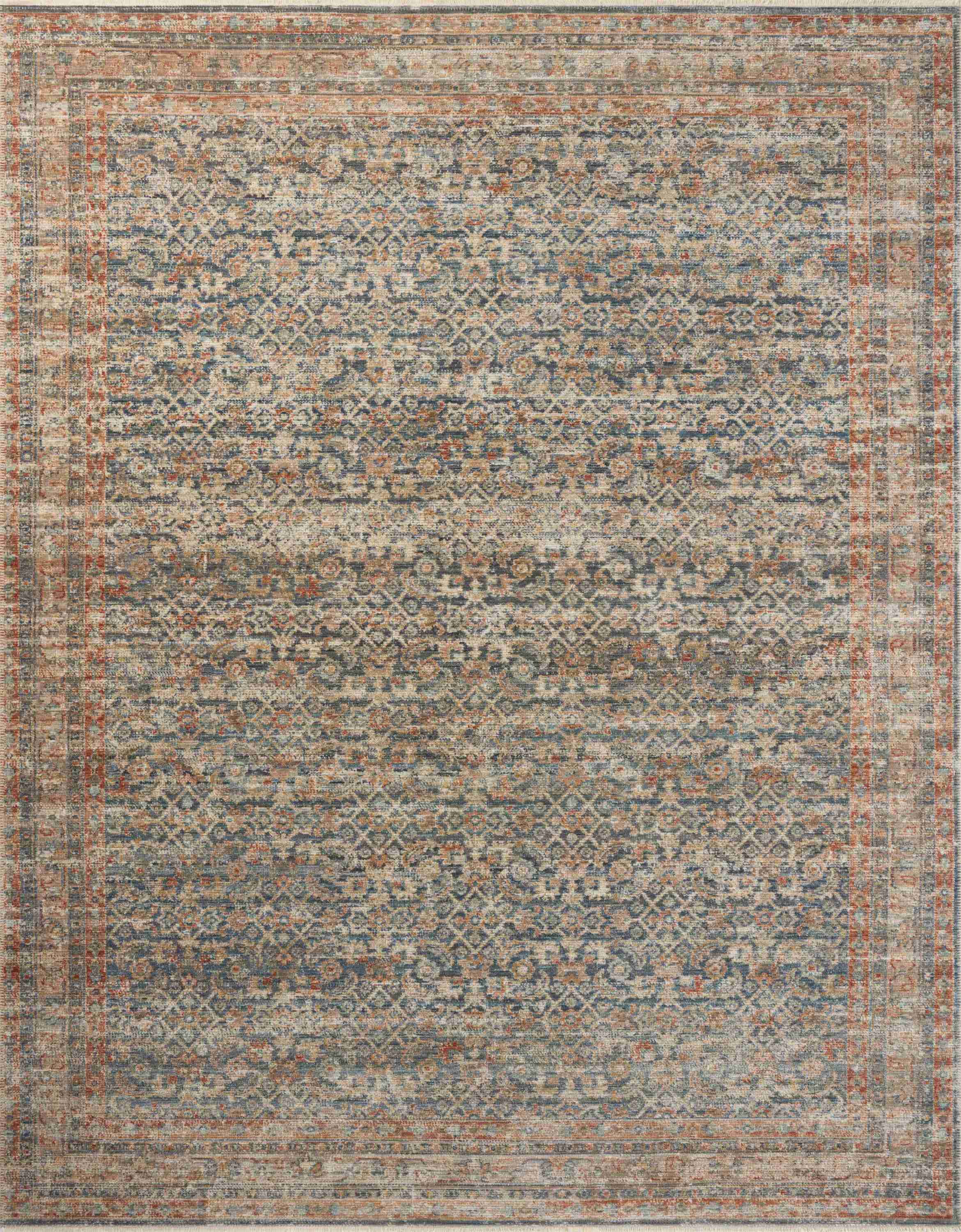 Heritage Blue / Rust Rug - Image 1