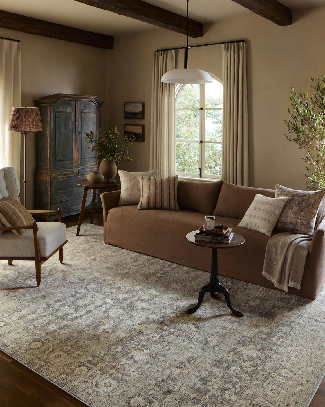 Amber Lewis x Loloi Honora Slate/Beige Rug