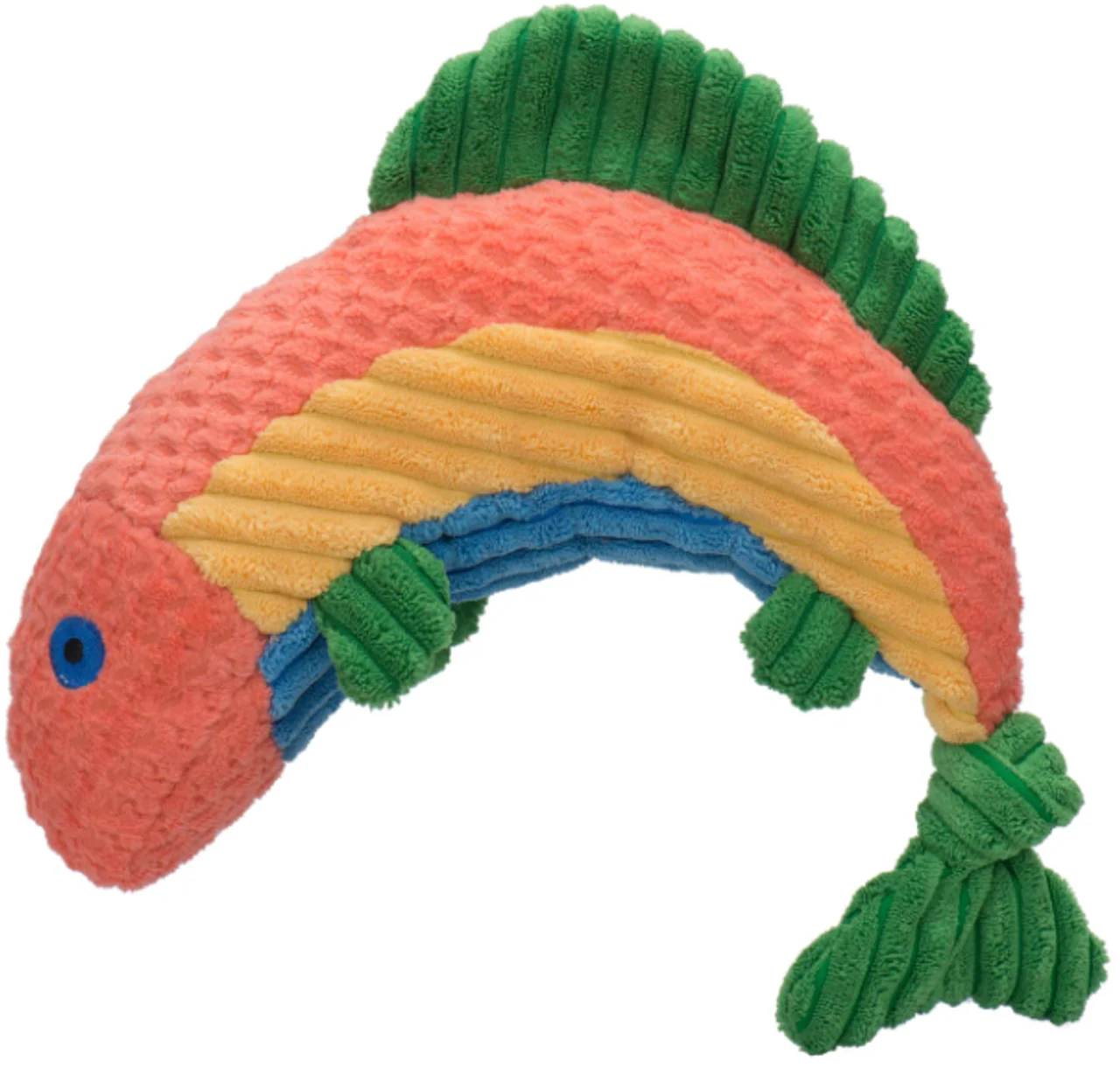 HuggleHound Knottie Raucous Rainbow Trout Large Dog Toy - Image 1